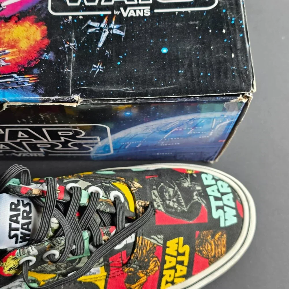 VANS Star Wars Casual Loafers in VANS Style with Comic Style Print - Picture 7 of 8